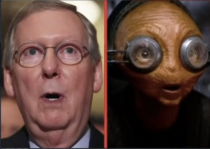Mitch McConnell, fresh off his cameo in the new Star Wars movie